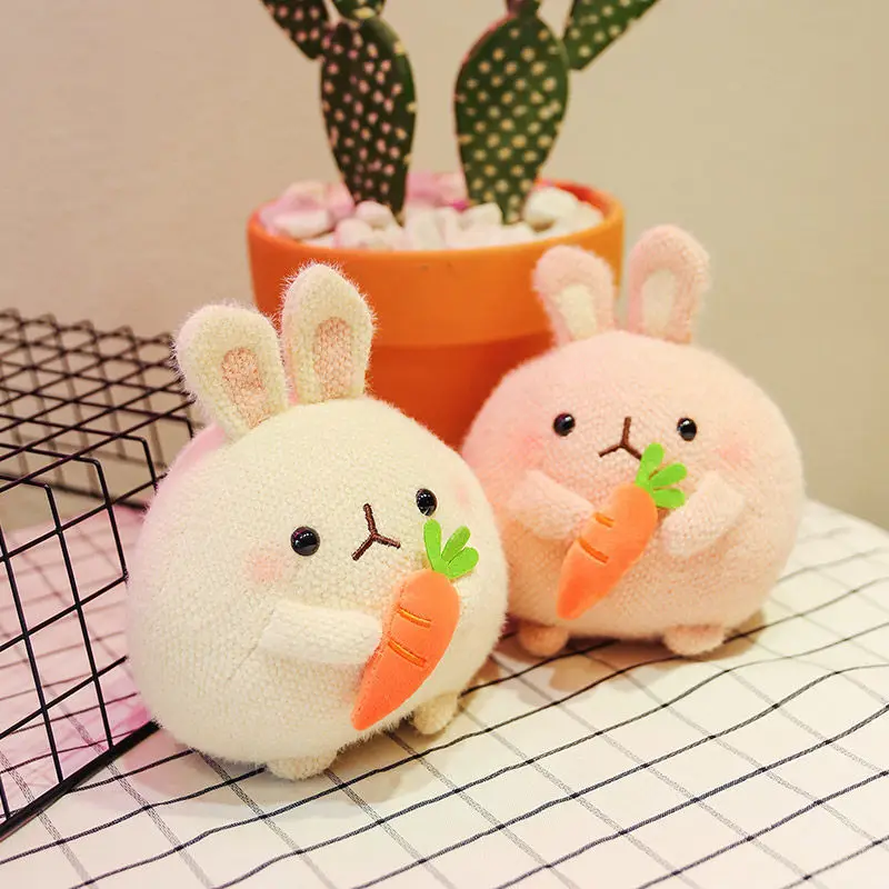 

20cm Kawaii Plush Carrot Rabbit Stuffed Doll Cute In-car Decoration Animal Toys Children's Birthday Gift Sleeping Throw Pillow