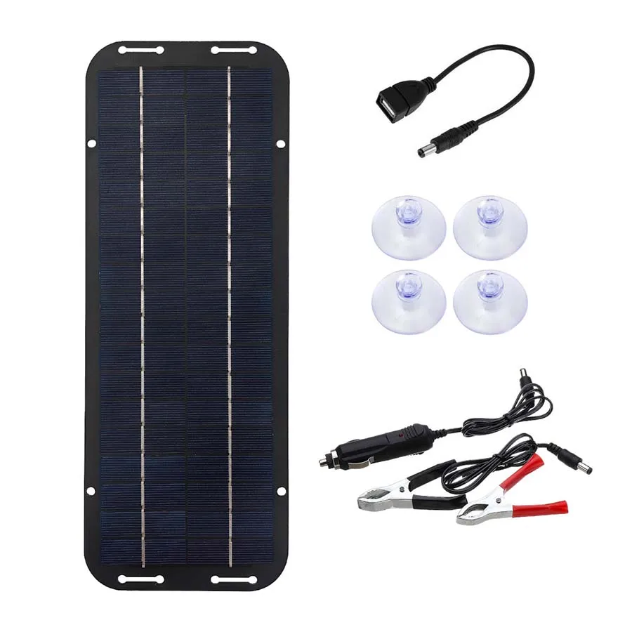30W Foldable Solar Charger 12V Trickle Charger Battery Charger Kit Maintainer Boat Car RV Pet house Mobile Phone