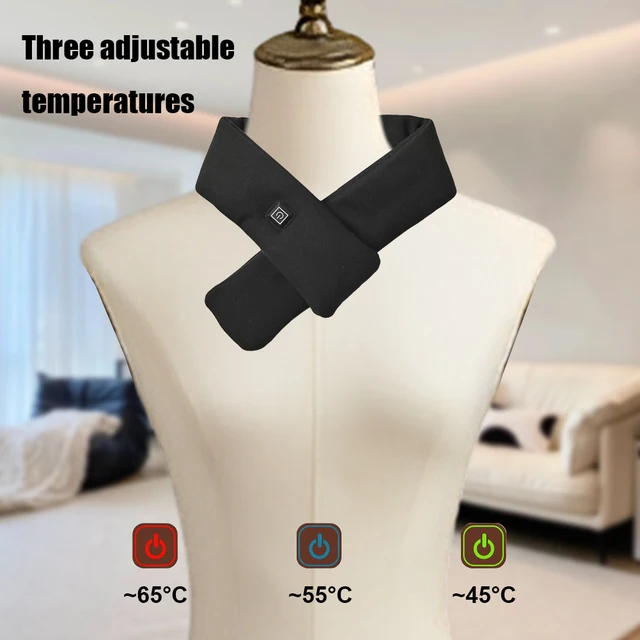 Electric Neck Warmer Shawl with Three Gear Regulation Heating Scarf Heating Pads Heater Heating Thermal Shawl for Winter 3