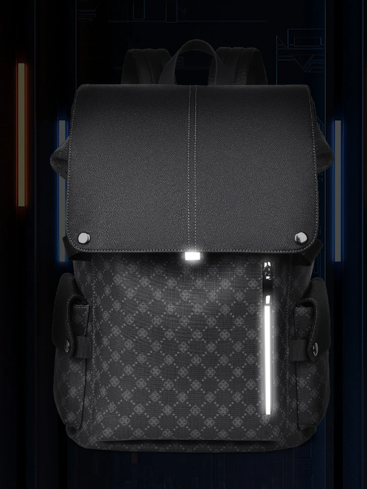 New Shoulder Bag for Men's Leisure Printing Business Commuting Computer Bag Large Capacity Business Travel Backpack
