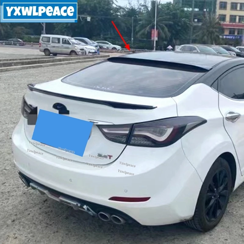 

For Hyundai Elantra 2012-2015 Spoiler High Quality ABS Material Unpainted Color Rear Window Roof Spoiler Car Accessories