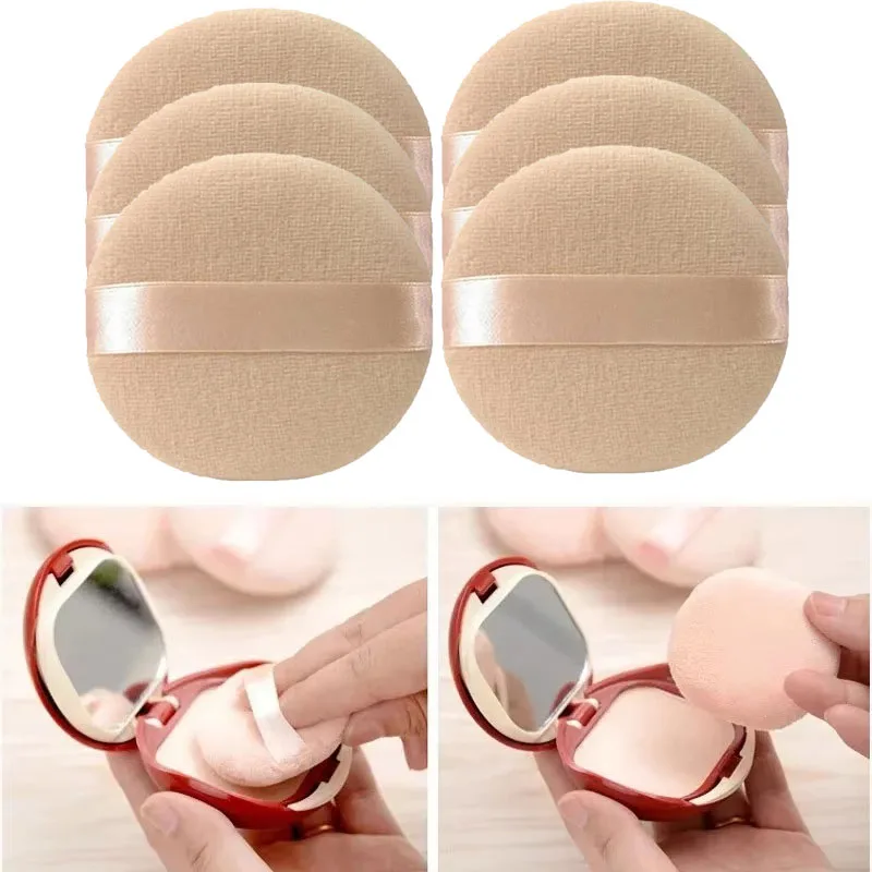 1/10Pcs 전문 라운드 모양 페이셜 파우더 파운데이션 퍼프 휴대용 소프트 코스..