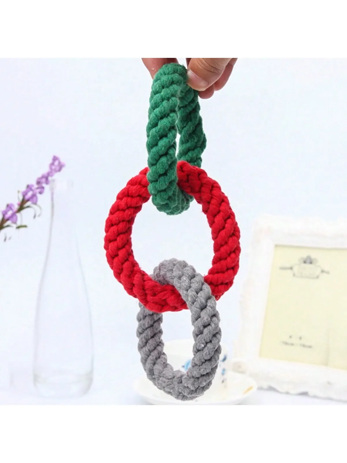 1pc-Large Tough Chew Toys for Aggressive Chewers Large Breed,Heavy Duty Dental Rope Toys Kit for Medium Dogs Cotton Puppy