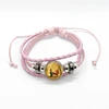 The Little Prince Bracelet Women Kids Classic Cartoon Figure Fox Glass Button Woven Leather Bracelets for Couple Bangle Gift 6