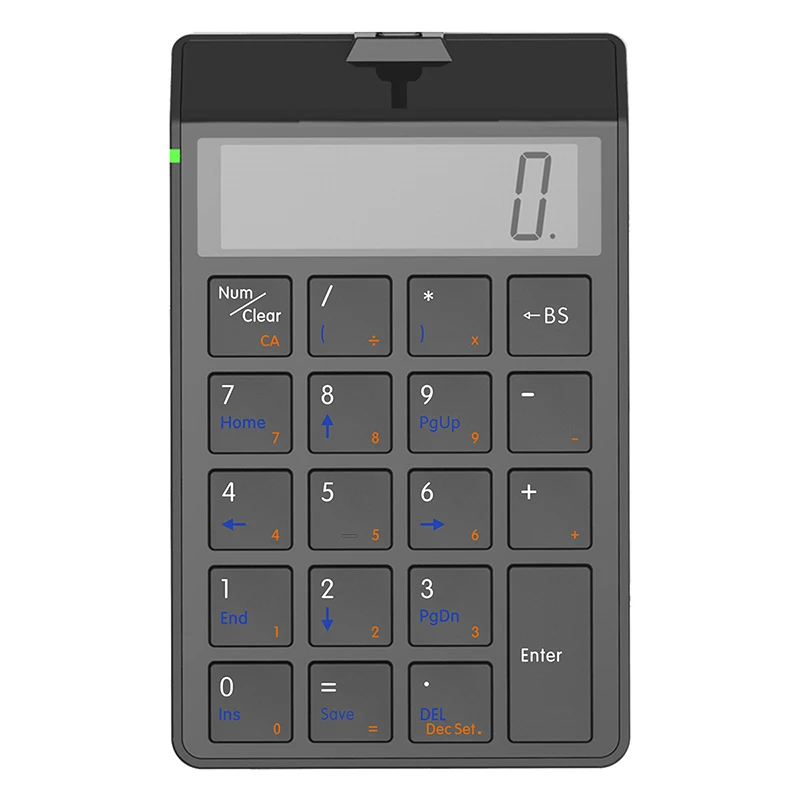 Numeric Keyboard Bluetooth Keypad Digital Calculator with LCD Display Screen Rechargeable For Windows Laptop Android Tablet gaming pc keyboard Keyboards