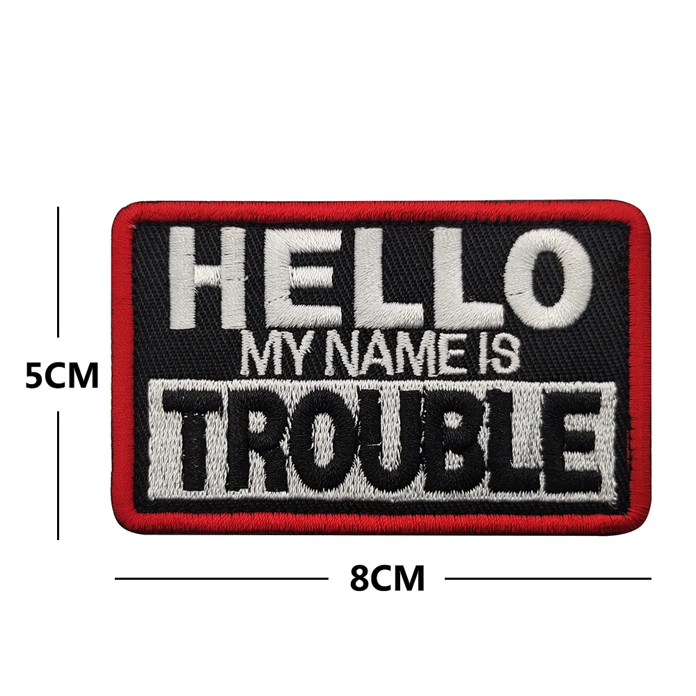 Embroidery English Alphabet Motivational Phrases Biker Saying Funny Slogan Words Patch Appliqued Military Chevrons Strip Badges