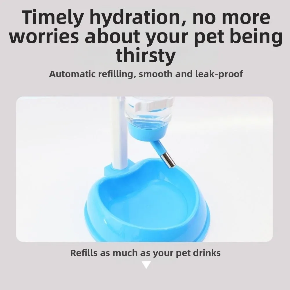 Liftable Pet Water Dispenser Hanging Kettle Leak-Proof Automatic Pet Drinker Adjustable Non-slip Bottom