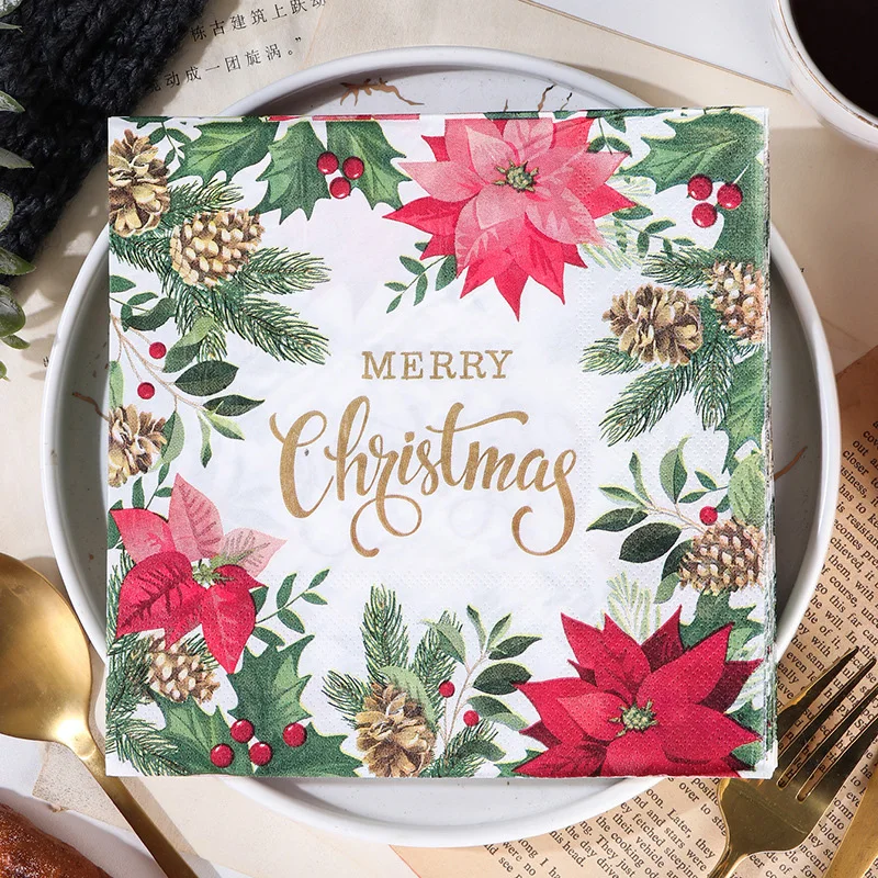 Servilletas Lunch De Navidad árbol Y Regalos - MV Mantelería