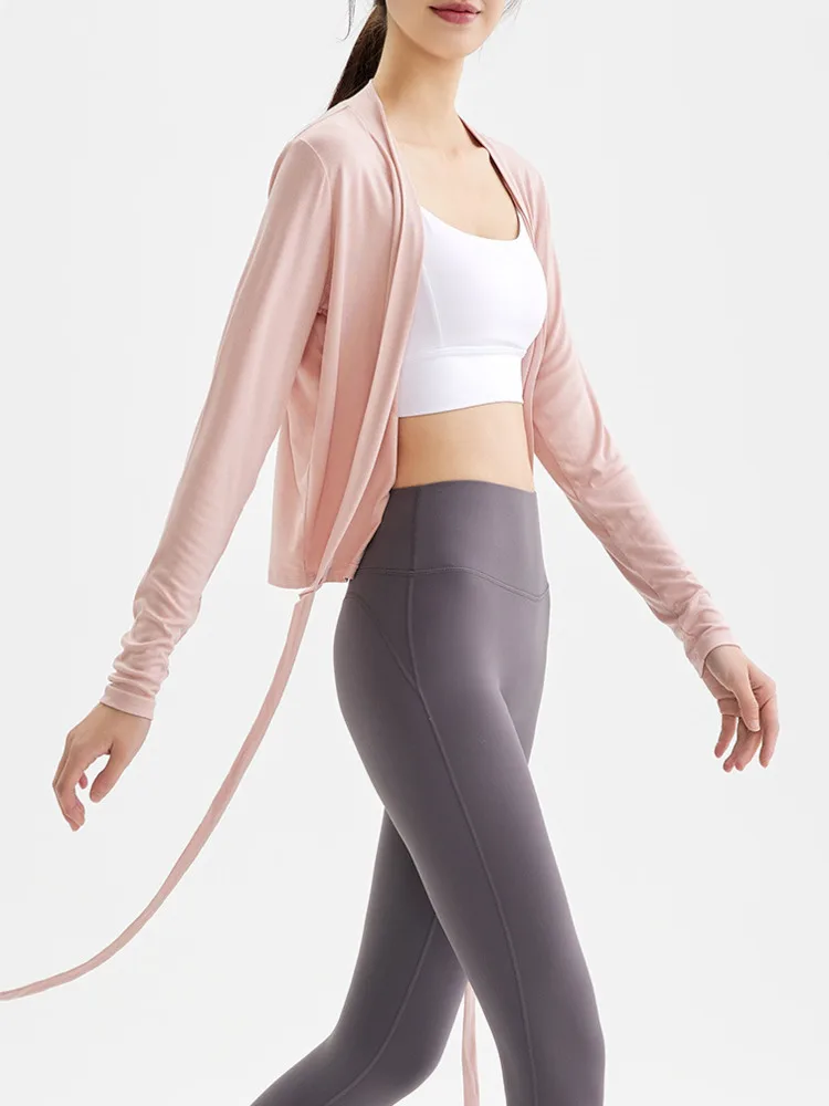 

Solid Color Modern Dance Waltz Adult Party Tops Gala Jazz Long Sleeves Street Night Belly Performance Costume Bandage T-shirt