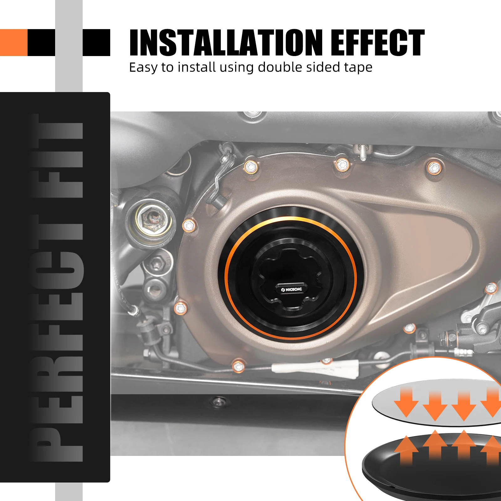 NICECNC Für Harley Sportster S RH1250S Pan America 2021-2024 2021-2024 Nightster RH975 2023-2024 Links Rechts Seite Kupplung Abdeckung – Detail 3