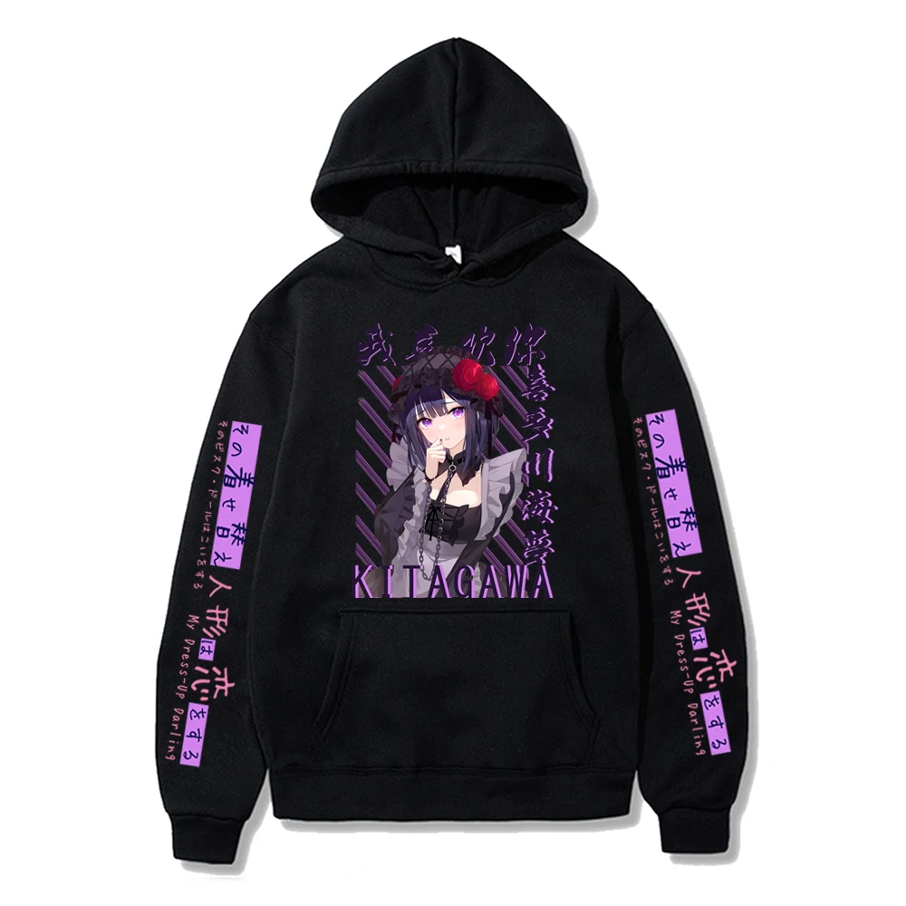 

Harajuku Anime My Dress-Up Darling Loog Sleeve Cool Kitagawa Marin Hoodie Sweatshirts Streetwear Hooded