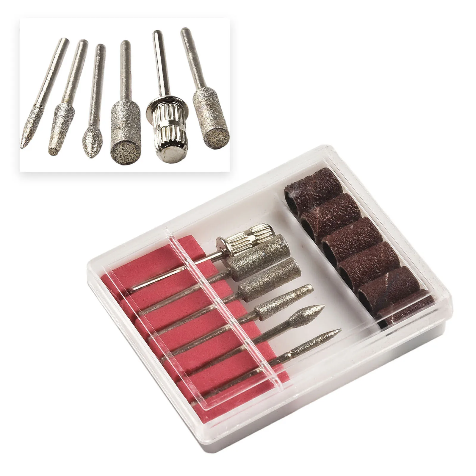 

1set Diamond Rotate Electric Nail File Cuticle Cutter Nail Drill Bits Sandpaper Pedicure Manicure Cleaning Sander Accessories