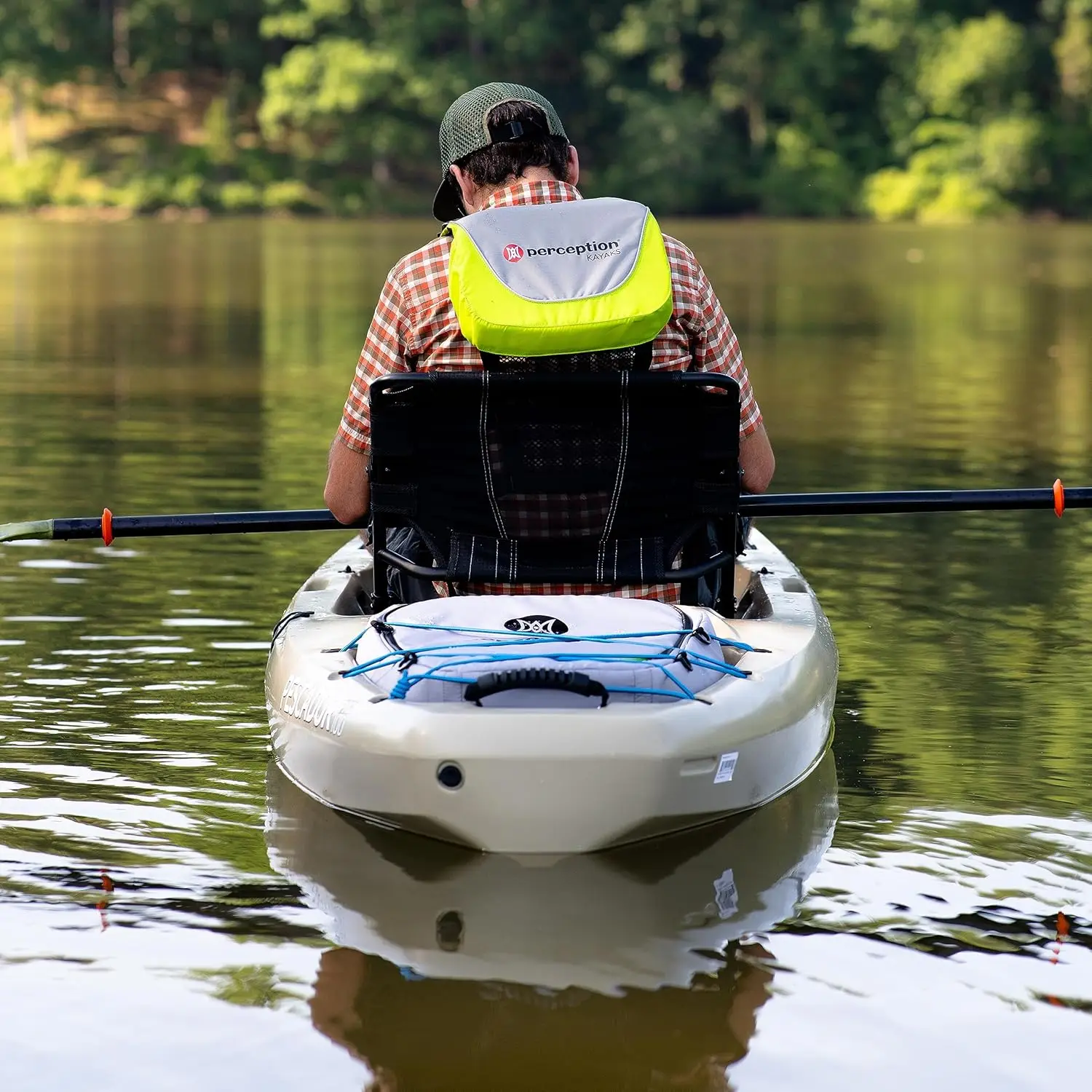Sit on Top Fishing Kayak with Adjustable Lawn Chair Seat Large Front and Rear Storage 10' 6"