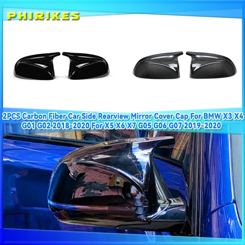 

For BMW X3 G01 X4 G02 X5 G05 X6 G06 X7 G07 2018 2019 2020 M style black rearview mirror cover X3M Look rearview mirror cover