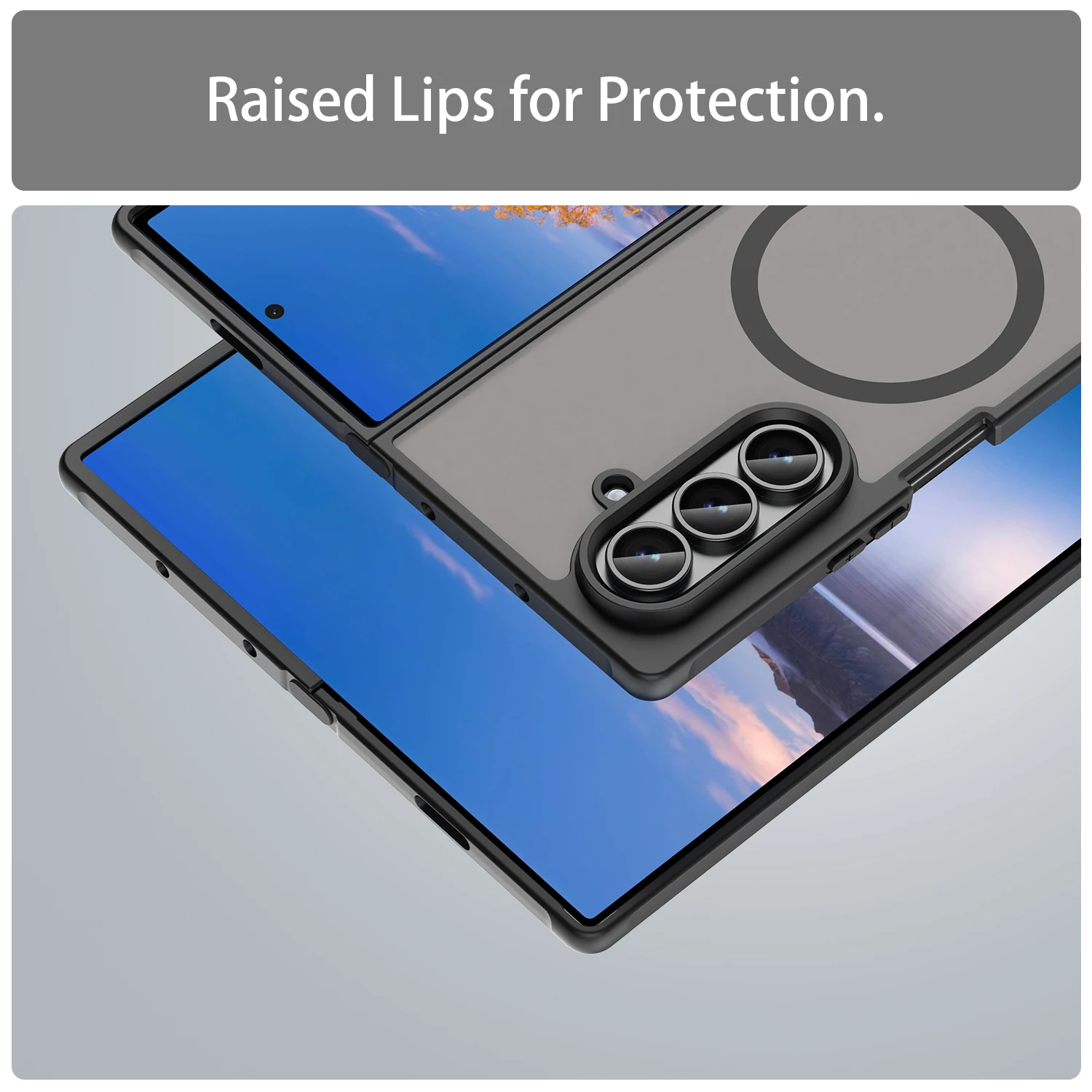 Luxury Slim Matte Magsafe Case with Colorful Protective Border - Anti-Drop 4 Corner Design
