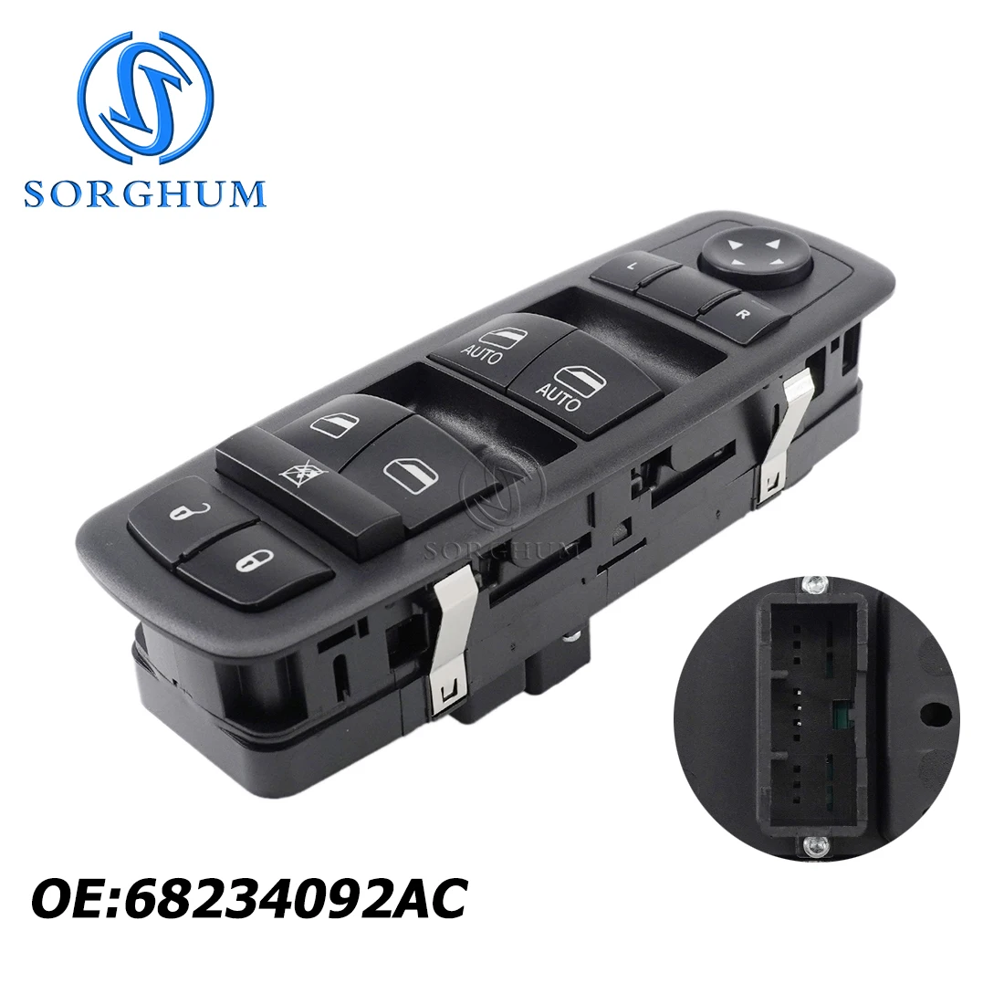 

SORGHUM Driver Side Front Left Car Electric Power Master Window Switch Button For Chrysler Pacifica 2017- 2019 68234092AC 3Pins