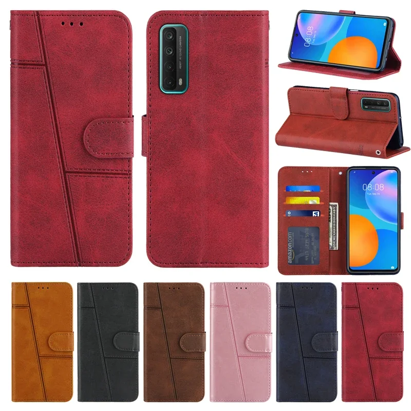 

Wallet Flip Cowhide Pattern Anti Drop Leather Cover For Huawei P Smart 2021/Y6P 2021/Y6P 2019/Y5P 2020/Honor 9S/8A Case