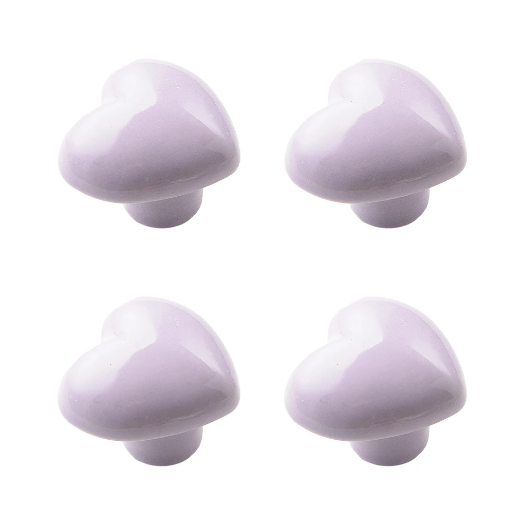 

4pieces Ceramic-made Cabinet Knob Set For Classy And Elegant Look Unique Wardrobe Door Handles pink