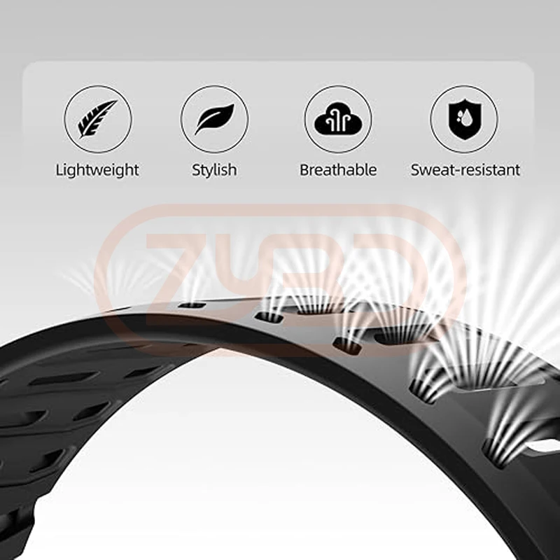 Magnetic Silicone Breathable Bracelet Strap