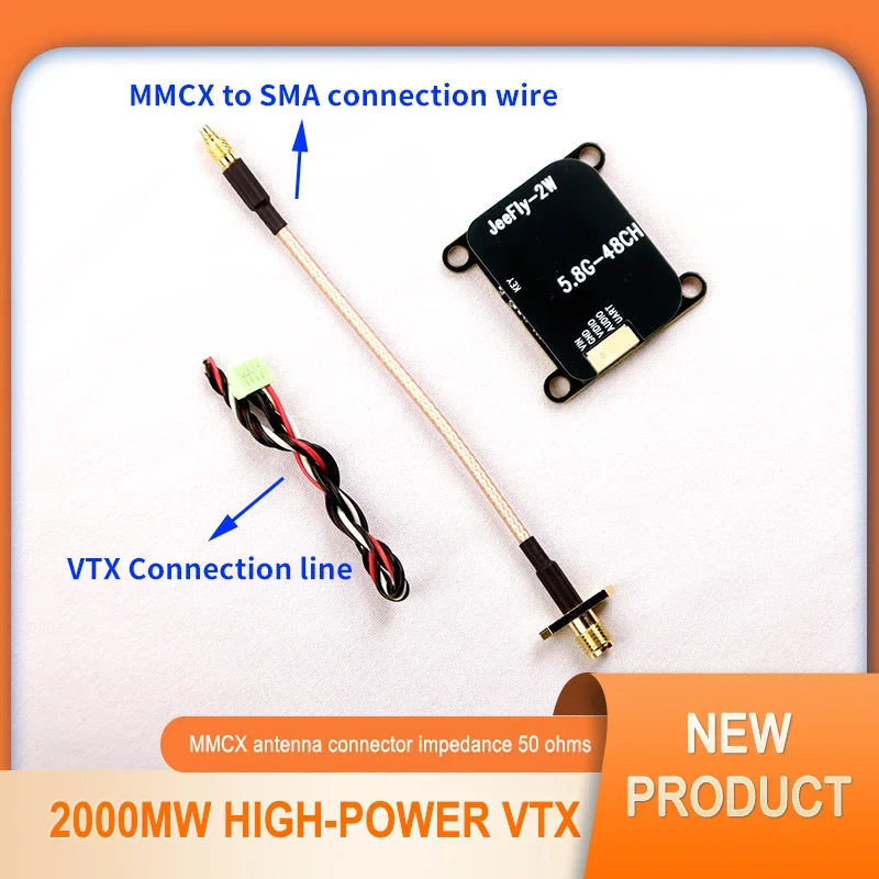 5.8Ghz 2W FPV VTX Transmitter+CCD 800TVL Cam+FPV Antenna 2000MW 48CH Audio Video Transmitter For FPV Long Range Drone