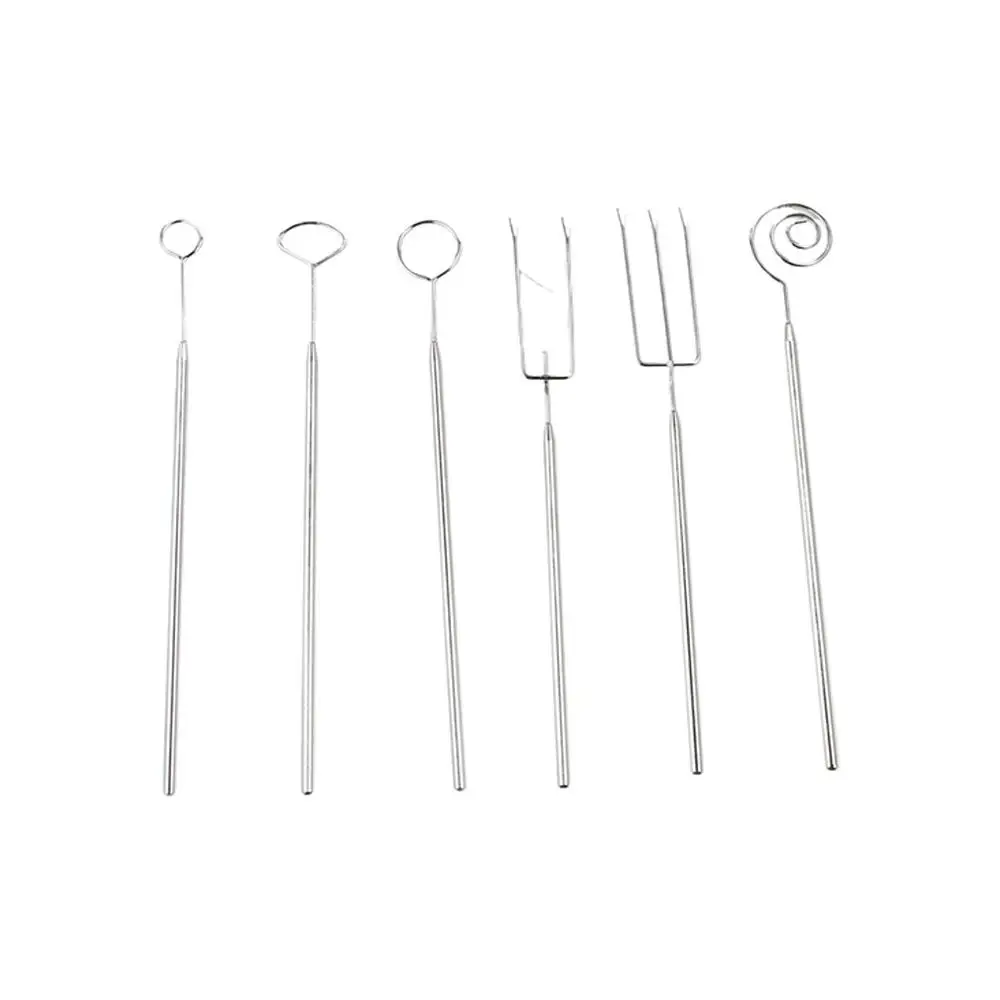 Stainless Steel Chocolate Dipping Fork Irregular Shaped Rustproof Cheese Fondue Fork Silver Long Handle Chocolate Dipping Tool chocolate dipping fork