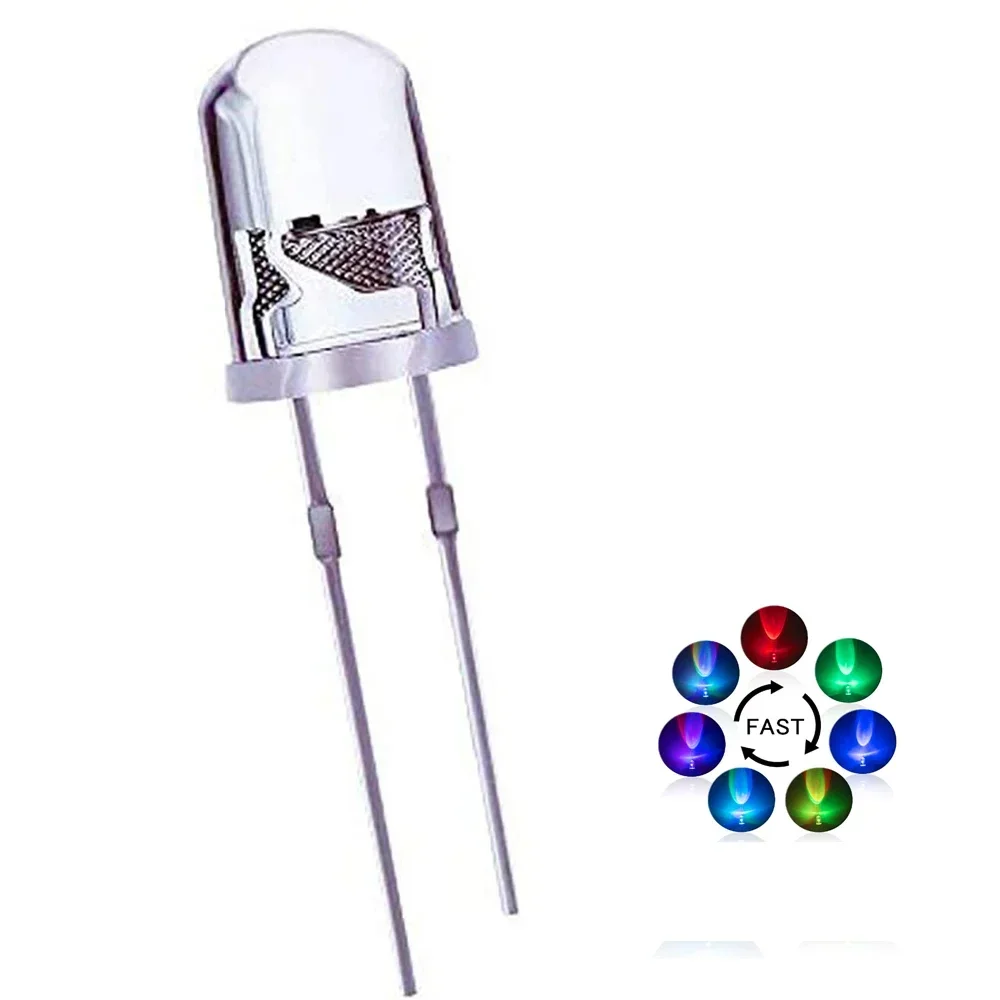 ตัวเลือกสินค้า LED กระพริบหลากสี 50 ชิ้น 5 มม. สำหรับตกแต่ง