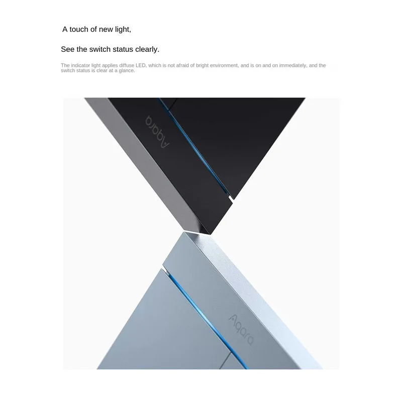 Aqara 스마트 벽 스위치 H1M, 중립 MARS-Tech, 6 가지 색상, 무선 키 라이트 스위치, Zigbee, 홈키트용 다중 제어 모드