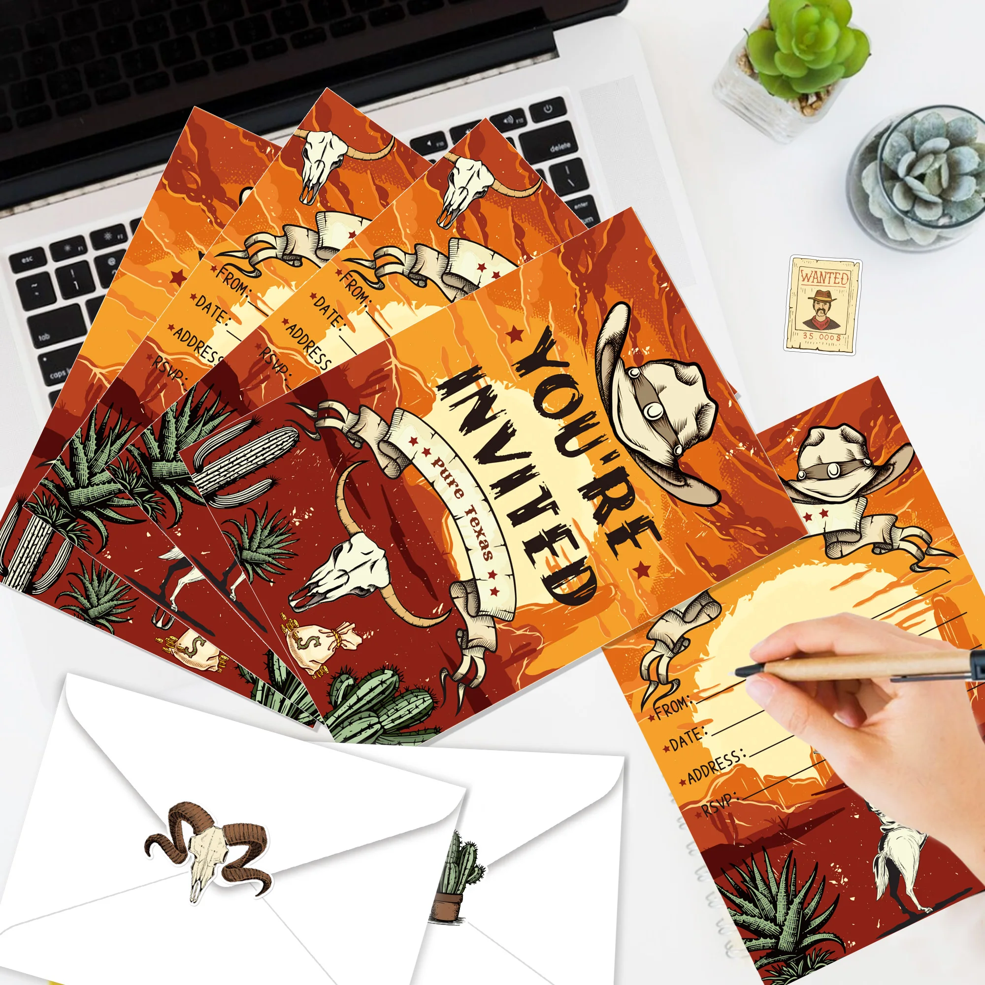 20/10 stücke Fußball Cowboy Weltraum Meerjungfrau Einladungskarten Gruß Einladungskarten Für Geburtstag Baby Shower Party Supplies – Detail 9