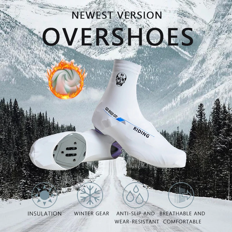 

2024 GO RIGO GO Winter Warm Cycling Shoe Covers Sports Men's Mountain Bike Shoe Covers Cycling Shoe Covers Men's Lycra