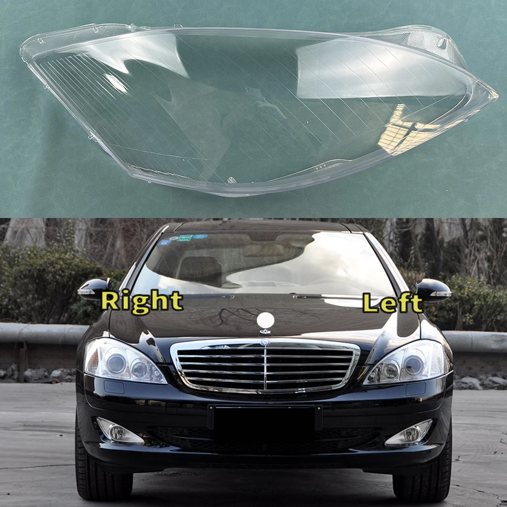 

For Benz W221 S300 S350 S400 S500 S600 2006-2009 Front Headlamp Cover Transparent PC Lampshade Headlight Shell Lens Plexiglass