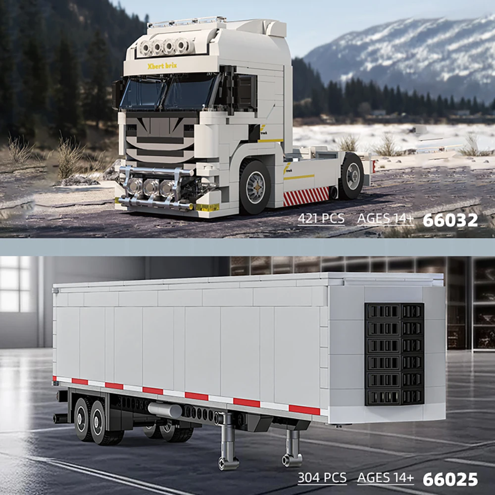 Premium European Truck and Semi-Trailer Building Block Set - Educational Toy for Kids, Ideal Festival Gift