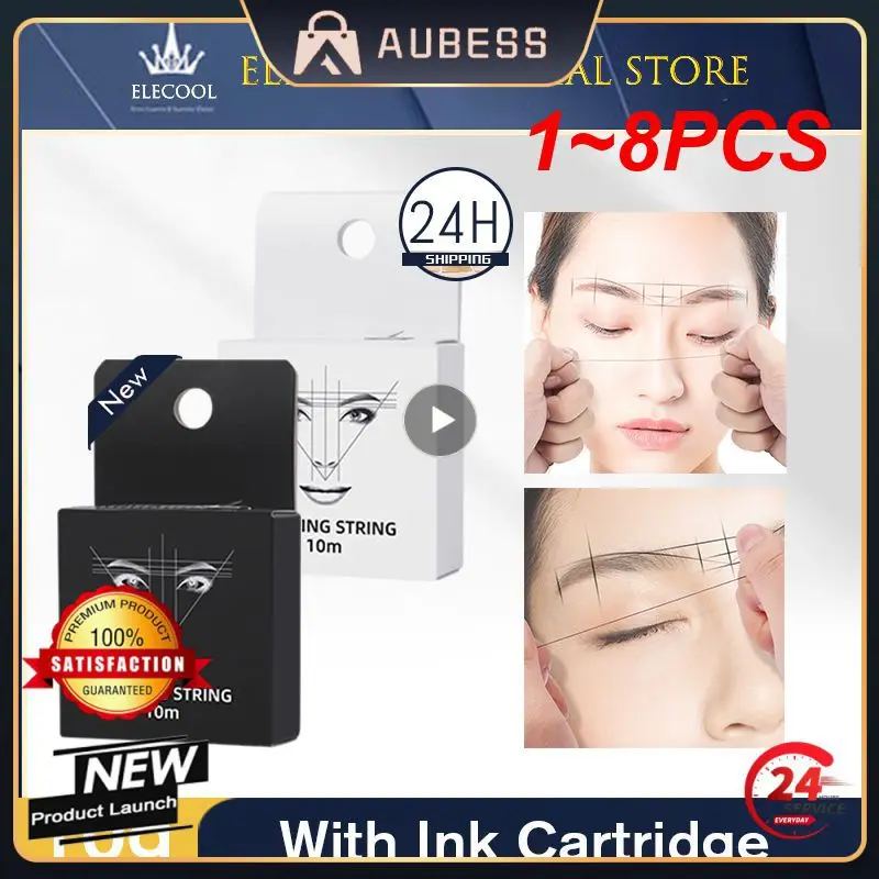 

1-8 шт. 10 метров Золотая микроблейдинговая картридж для предварительного нанесения чернил для макияжа бровей красящая льняная нить полуперманентное позиционирование