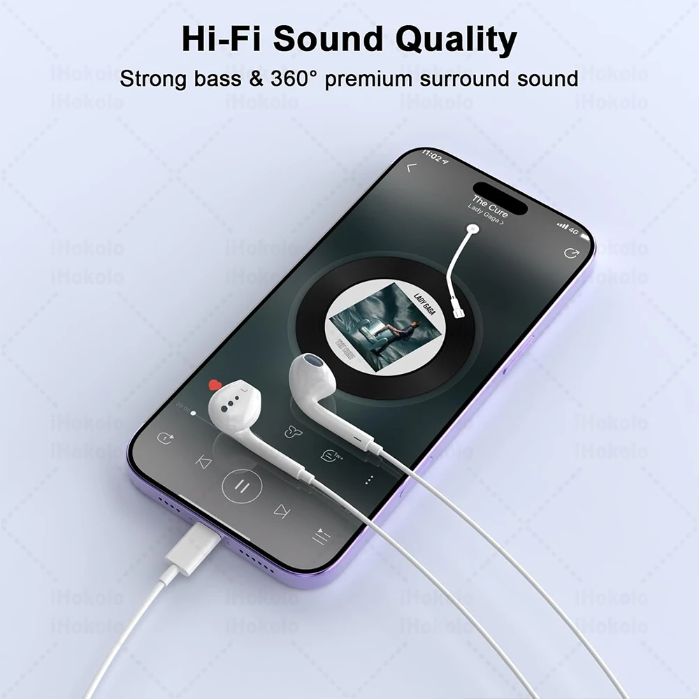 Premium Wired Earphones with USB-C & 3.5mm Connections