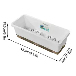 Self - Watering Indoor Vegetable Growing Pot with Drainage and Absorbent Rope (White)