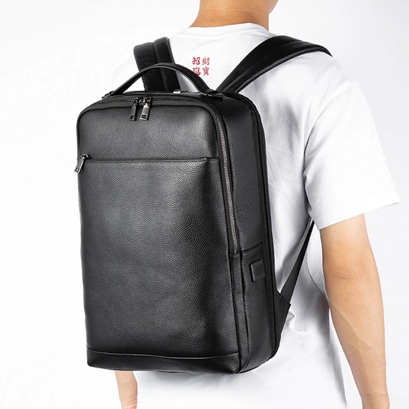 

AETOO Leather commuting backpack men's new business first layer cowhide computer backpack travel fashion backpack