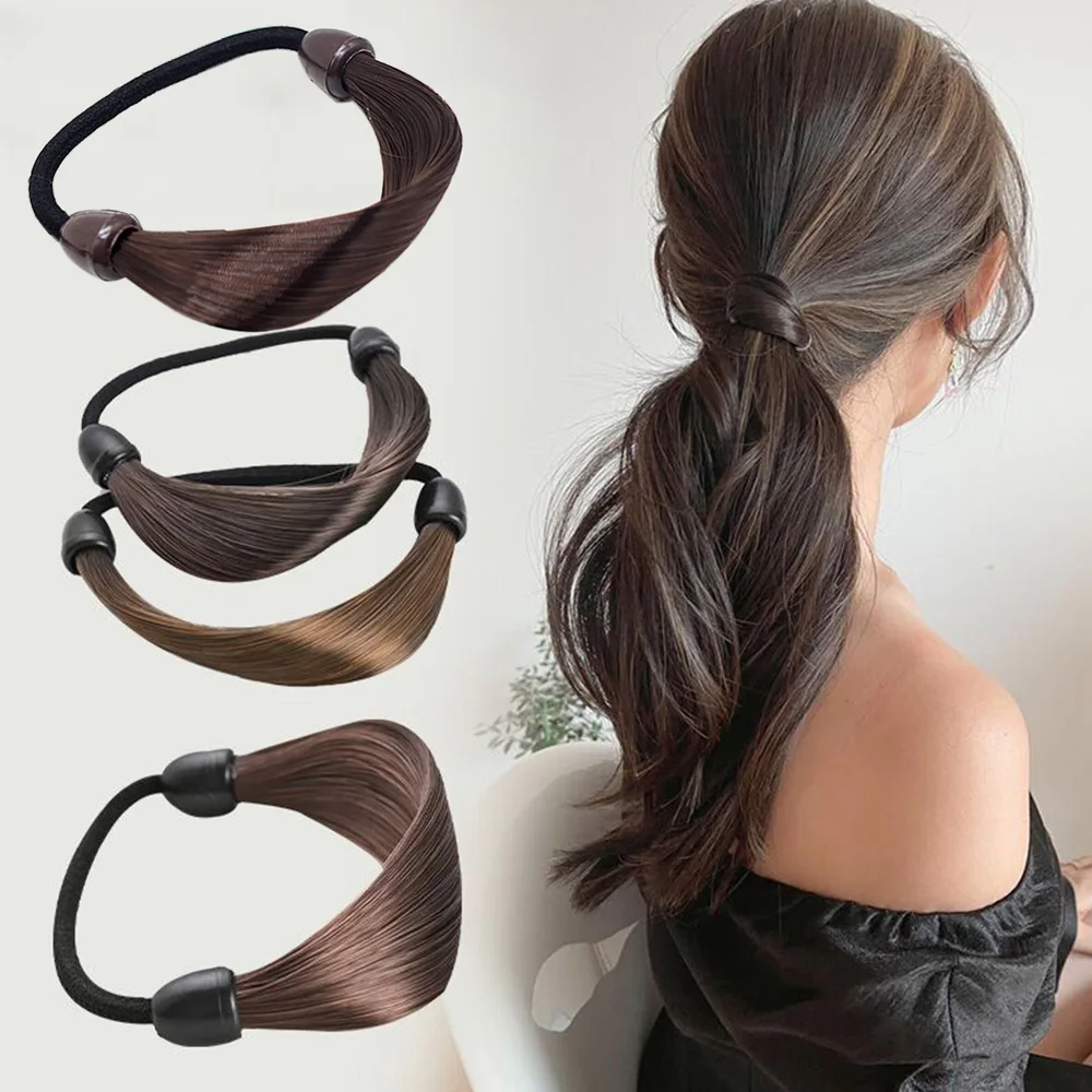 Elegant-Invisible-Wig-Hair-Rope-For-Women-Girls-Simple-Elastic-Ponytail ...