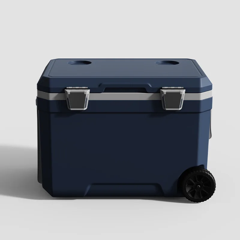 45L Outdoor Trolley with Wheels Incubator Car Fishing Large Capacity Food Freezer Fresh Camping Cooler