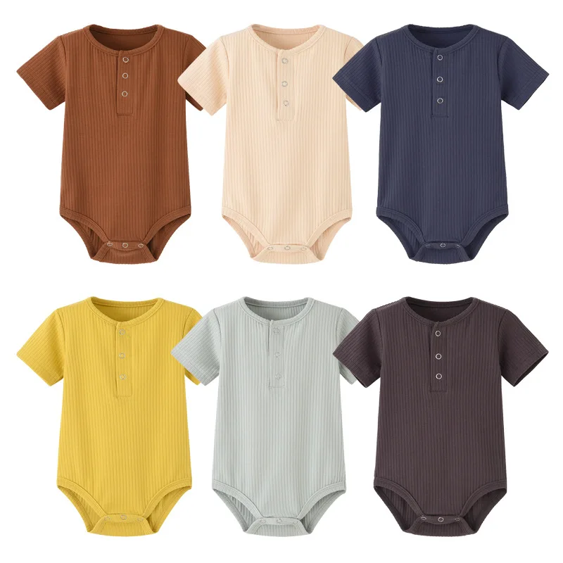 

Summer Infant Baby Boys Girls Romper Short Sleeve Jumpsuits Newborn Rompers Fashion Newborn Clothing Toddler Bodysuits 3 6 9 12M