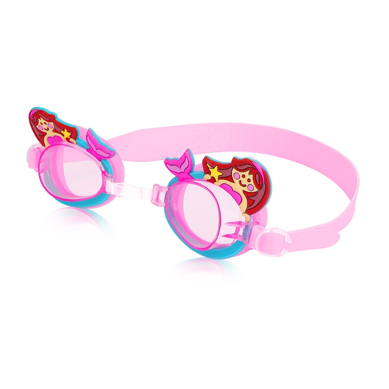 Cute Mermaid Swimming Goggles For Girl daughter Anti Fog Swim Glasses with Ear Plug Swim Pool Silicone Eyewear Kids Gifts