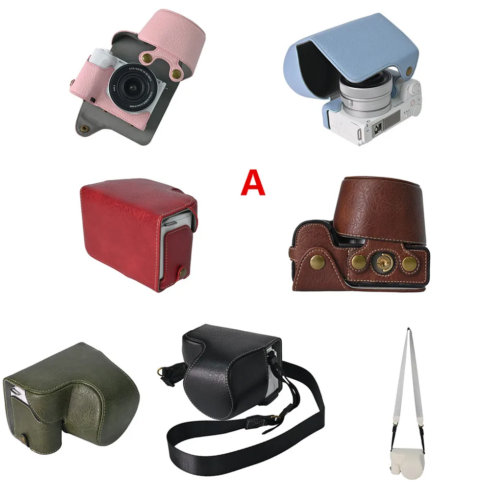 Sony Zv-e10 Accessories Camera Case, PU Leather Half Case For Sony