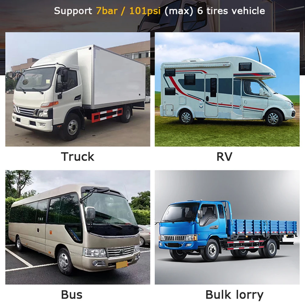 Solar Truck TPMS Tire Pressure Monitor 6 External Sensor LCD Display Car Tire Pressure Monitoring Tyre Temperature Alarm System 15