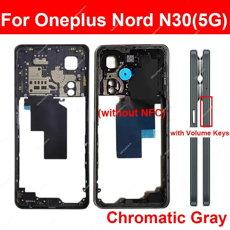 중앙 하우징 프레임 커버 거치대 베젤 플레이트 부품, OnePlus 1 + Nord CE2 CE3 Lite Nord N100 N200 N300 N20 N20Se N30