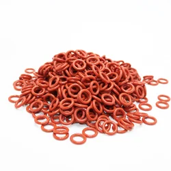 Silicone Heat & Oil Resistant Plumbing Gasket Sealing Washer - OD 4mm CS1mm (100pcs)