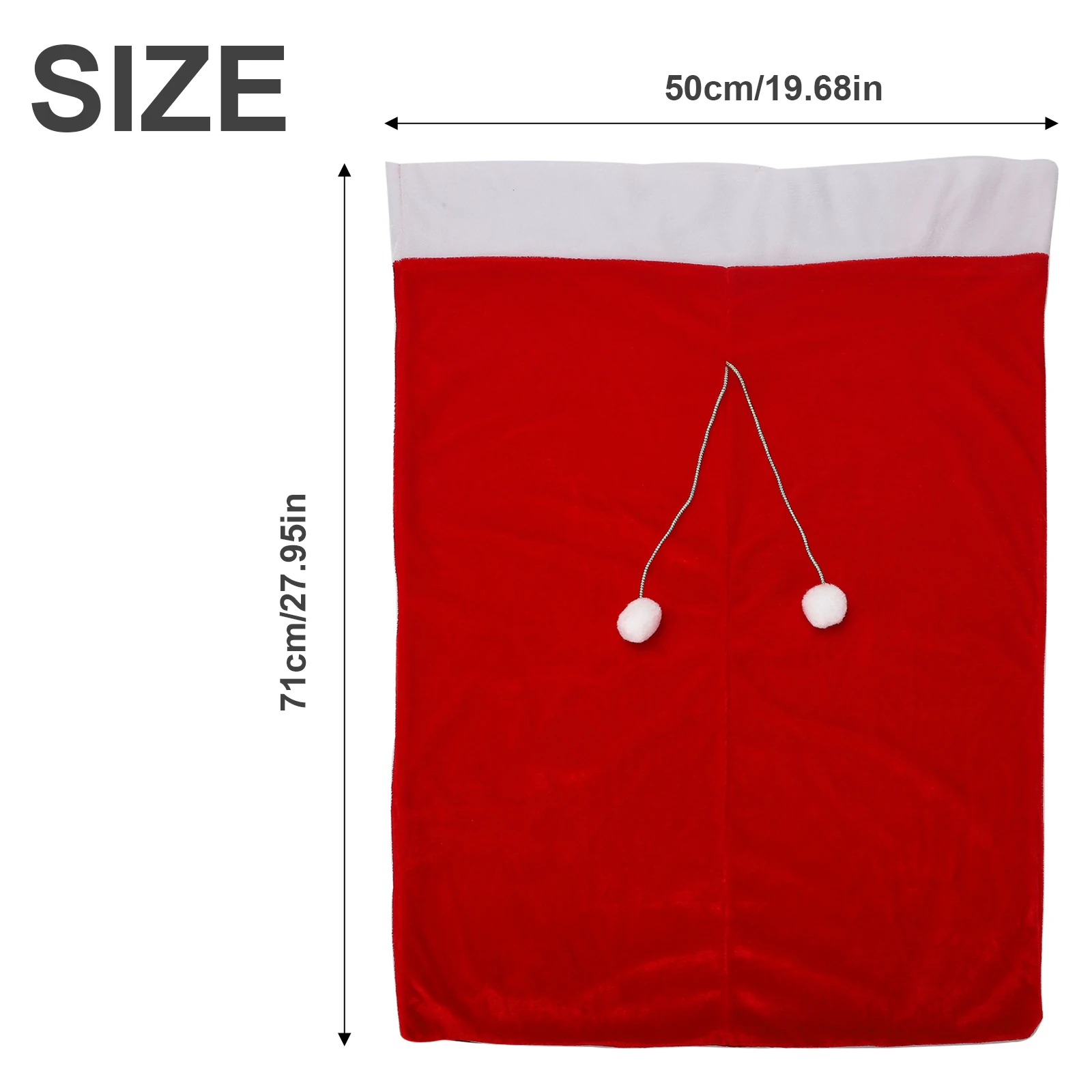 Claus Gift Bags Decorations Gold Velvet Super Large High-grade Christmas Creative New Year 70x50cm Red Santa