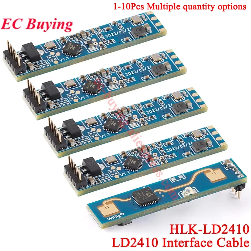 1-10Pcs HLK-LD2410 24G FMCW 24GHz Smart Human Presence Sensing Radar ...