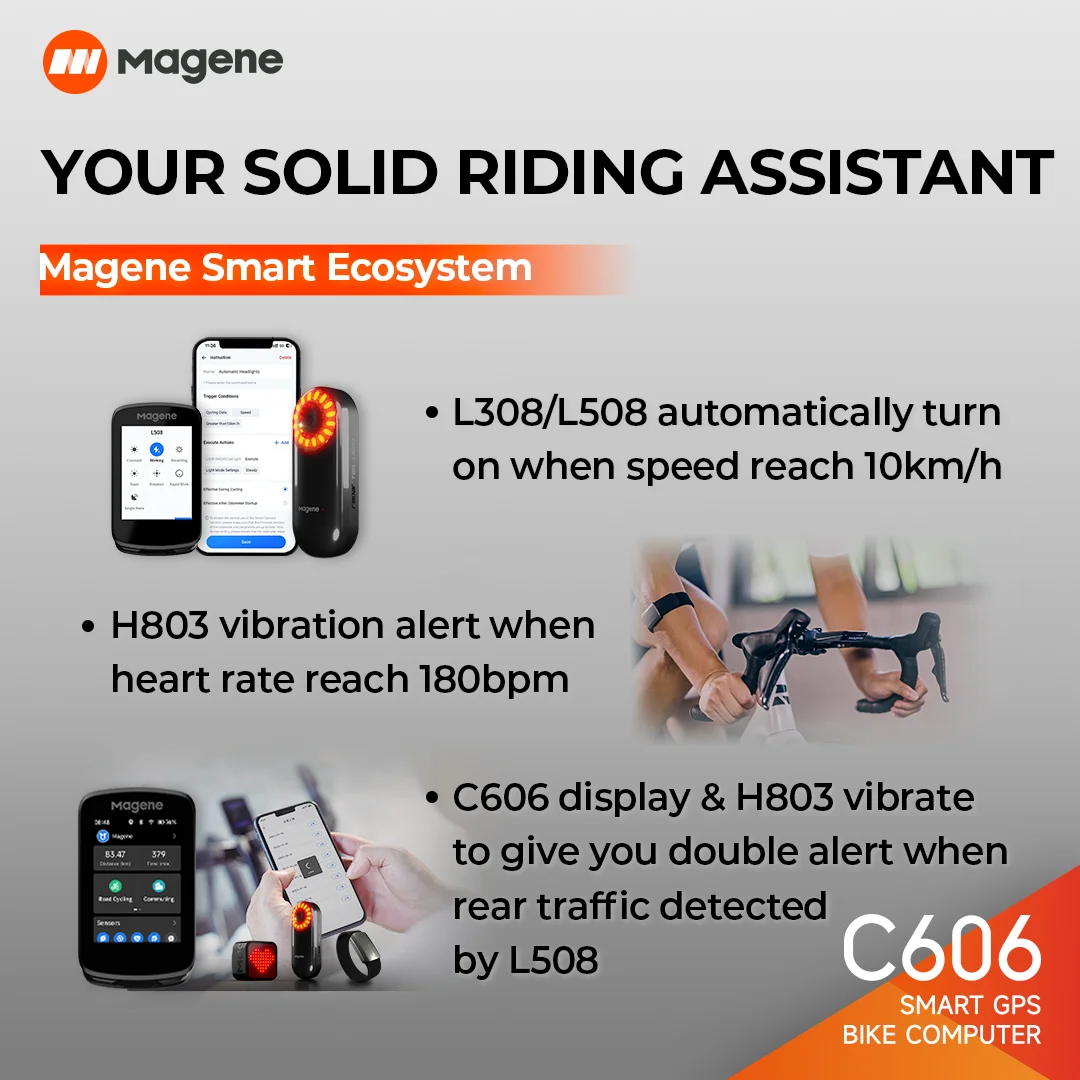 Magene C606 GPS Ʈ  ǻ ġũ, ÷   ӵ,  ̼ ӵ,  ANT +