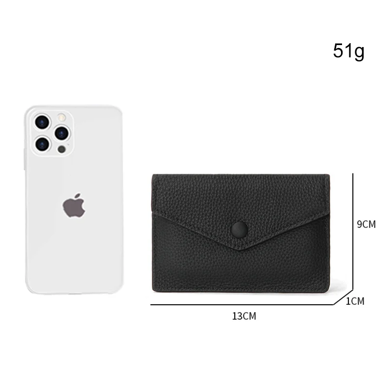 Leather Slim Wallet Minimalist Front Pocket Wallets RFID Blocking Credit Card Holder Holds up to 6 Cards for Men Women