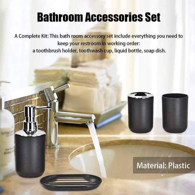 bathroom accessory set