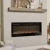 Smart Electric Fireplace - Border 50 "wide Wall Recessed 30 Realistic EmberColorsFlame Options 1500w Heater W/Thermostat - Black 2