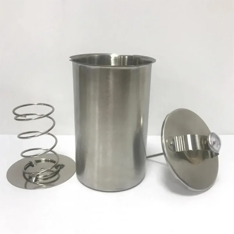 304 Stainless Steel Ham Maker Meat Press Cooker Large Capacity Ham Press Maker Round Shape Deli Meat Press Mold with Thermometer